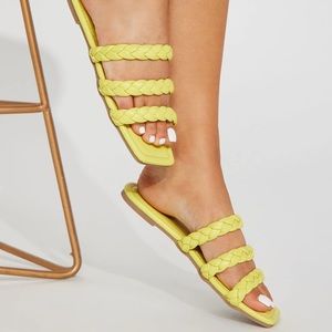 Yellow strappy Summer sandals